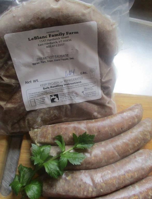 Sausage - Breakfast Sage (4 pc package) - HeirloomPorkShop.com @ LeBlanc Family Farm VT