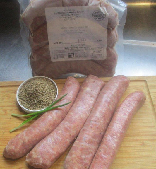 Sausage - Sweet Italian ( 4 link package) - HeirloomPorkShop.com @ LeBlanc Family Farm VT